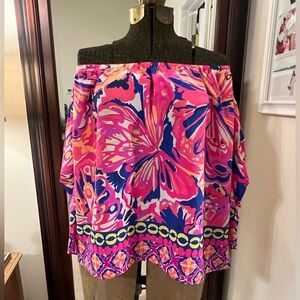 Lilly Pulitzer off the shoulder blouse XLARGE